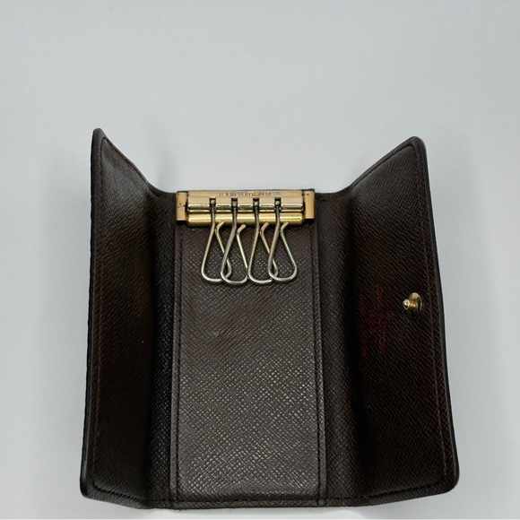 Vintage Louis Vuitton Damier Brown Ebene 4 Key Holder/Wallet, Unisex - Picture 6 of 10